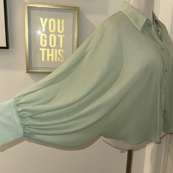 ZARA Mint Green Blouse- 🌿 - Picture 4 of 7